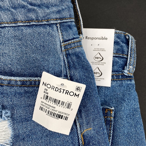 BoHo Denim Shorts BP 'Vintage Light Destroy' New Size 29 - Picture 10 of 10